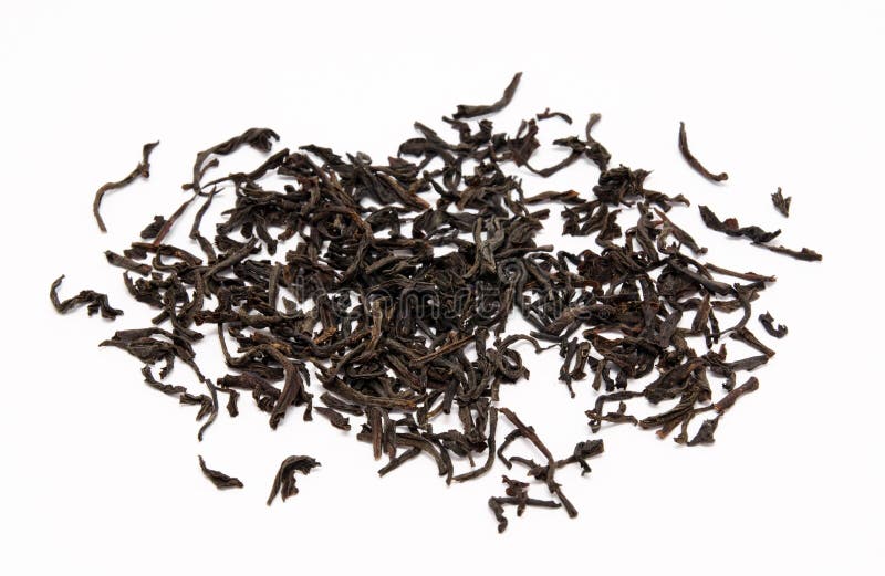 Dry Black Tea Leaves Isolated on a White Stock Image Image of herbal