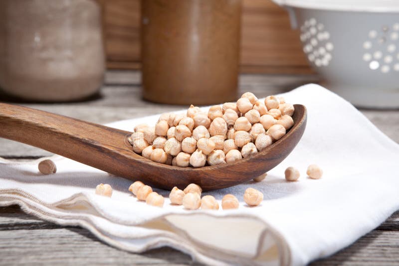 Dry chickpeas stock image. Image of napkin, cuisine 116575645