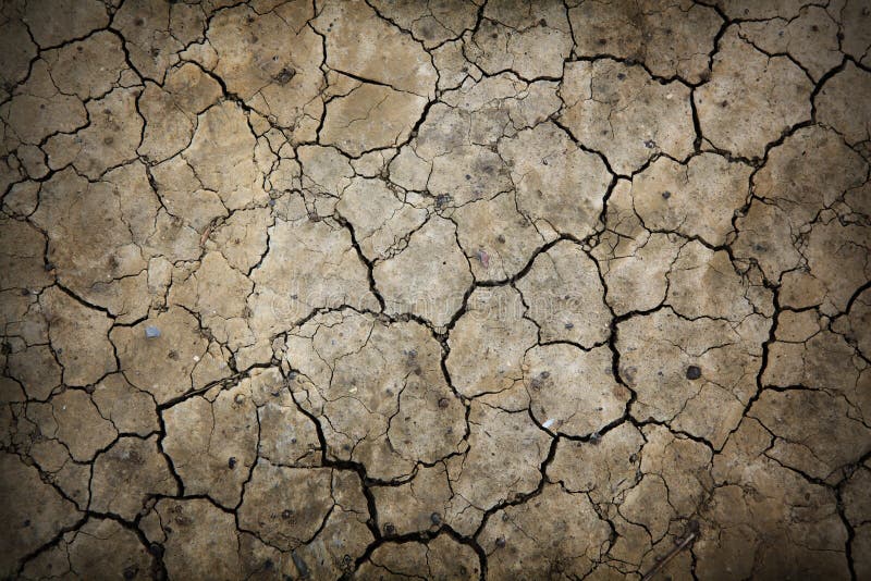 Dry cracked earth texture. stock images