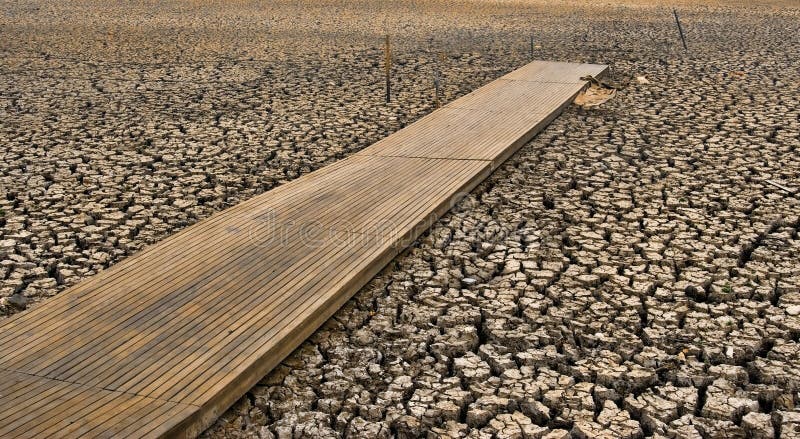 Dry cracked lake bed royalty free stock image