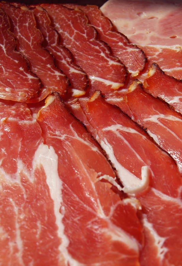 Dry Cured German Black Forest Ham Stock Image Image of grease