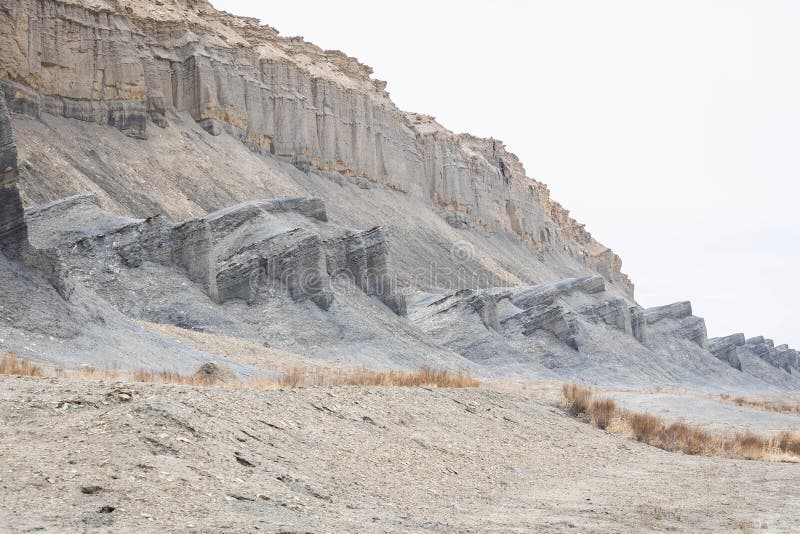 The Dry, Desolate Desert Landscape Along Utah State Route 24 Stock