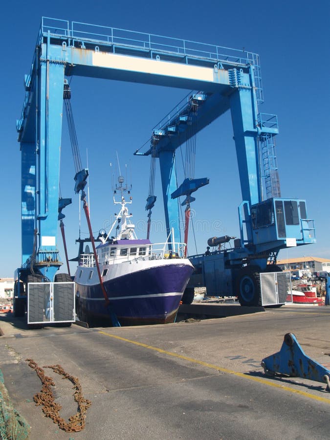 Dry dock hoist stock image. Image of import, hoist, carry ...