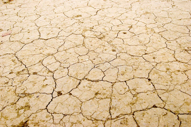 Dry earth in red yellow,many small gully can be seen.