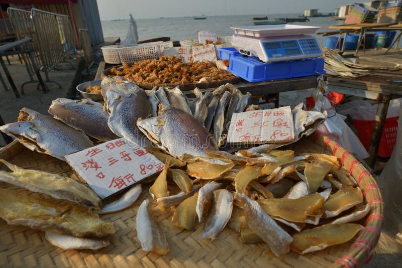 Dry fish selling booth editorial image. Image of method 242293410