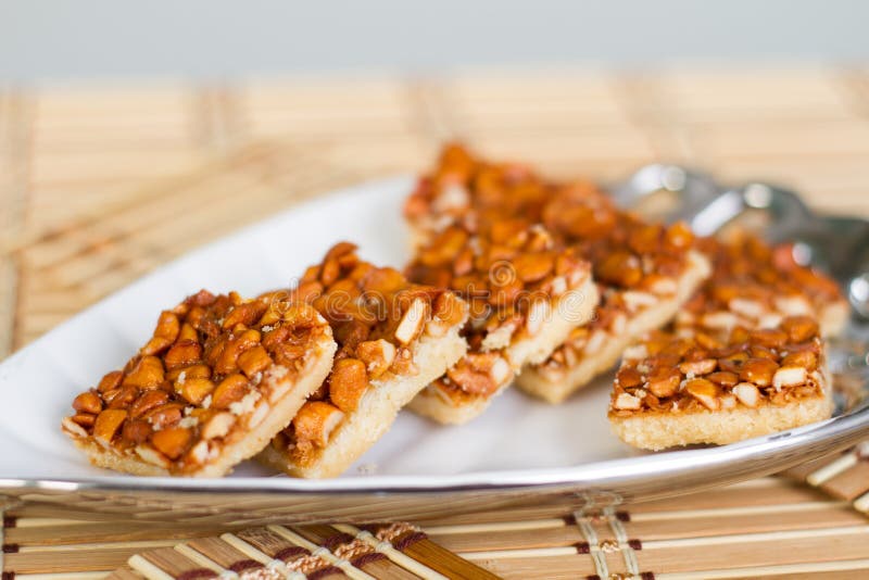Dry Fruit Chikki Made from Jaggery Almonds Cashew Nuts Pistashews Stock