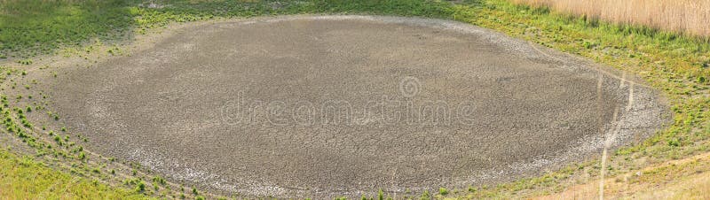Dry And Hot Cracked Lake Soil in Spring royalty free stock image