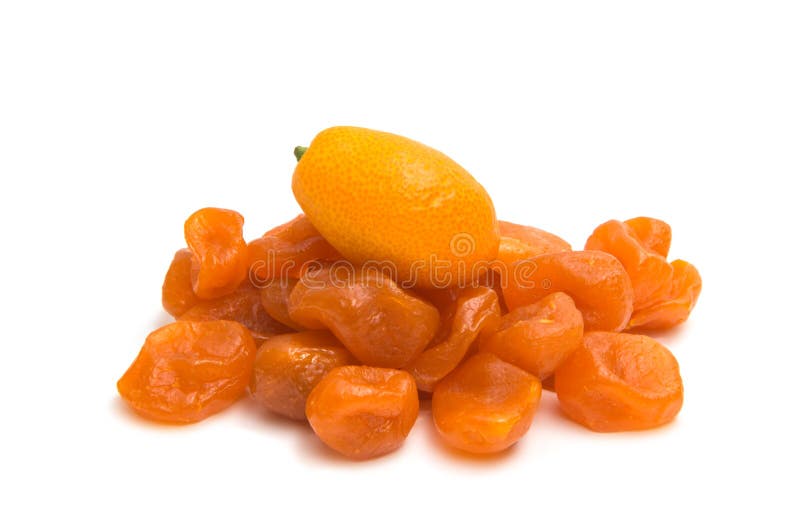 Dry kumquat isolated stock image. Image of snack, vegetarian 89181141