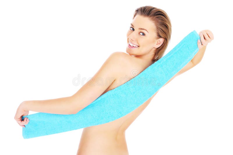 Woman Drying Back Towel Stock Photos - Free & Royalty-Free Stock Photos  from Dreamstime