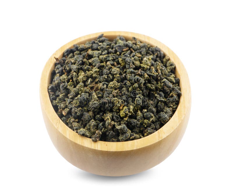 Dry Oolong Tea Leaves Isolated on White Background Stock Image Image
