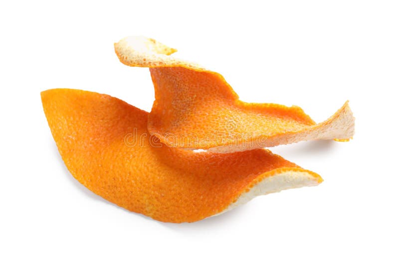 Dry Orange Fruit Peels on White Background Stock Image Image of