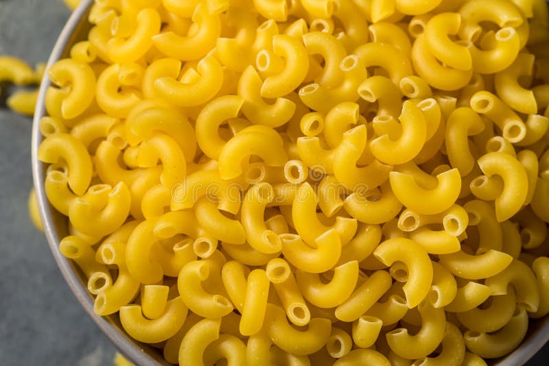 Dry Organic Elbow Macaroni Pasta Stock Image Image of vegetarian