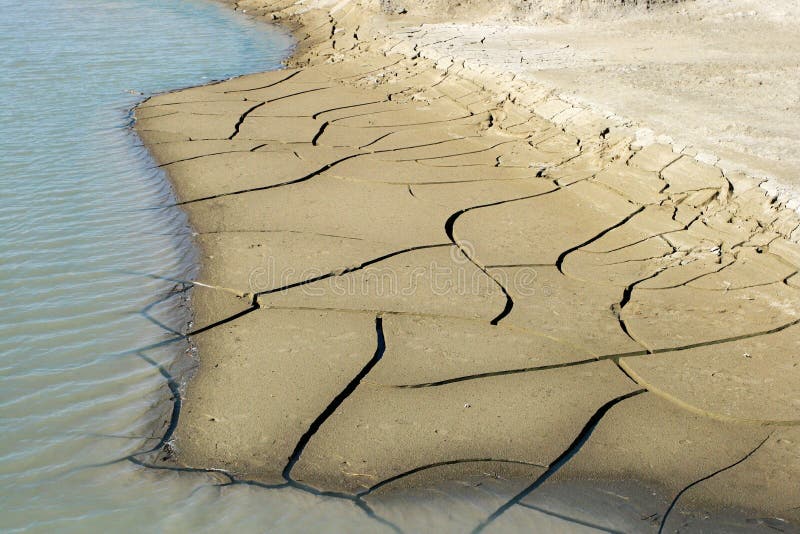 Almost dry river in Xinjiang, China.
