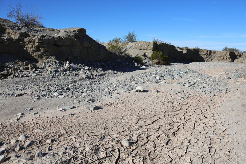 Dry Riverbed California Drought Parched Land Stock Image Image of
