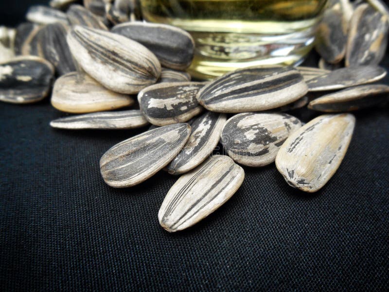 Dry sunflower seeds. stock photo. Image of detail, nutrition 34181780