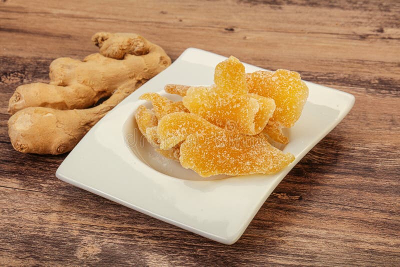 Dry Sweet Ginger in the Bowl Stock Photo Image of pungent, condiment