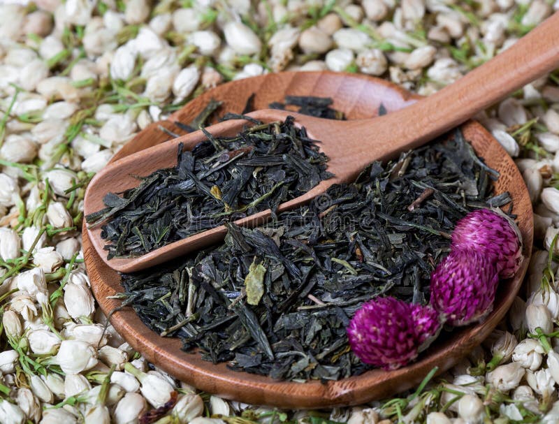 Dry Tea Flowers Composition stock photography