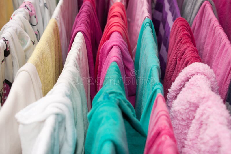 Drying clothes on the wire stock image. Image of clothesline 49437439