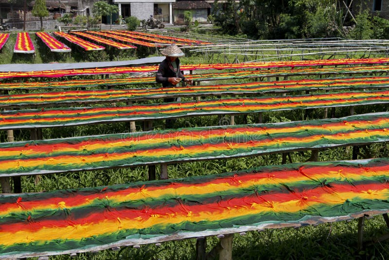 Drying fabric editorial photography. Image of workers 76971767