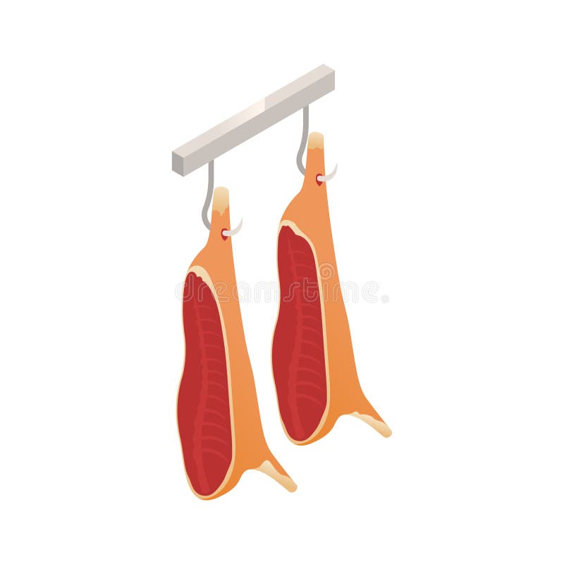 Drying Hanging Meat Composition Stock Vector - Illustration of sausage,  equipment: 235782619