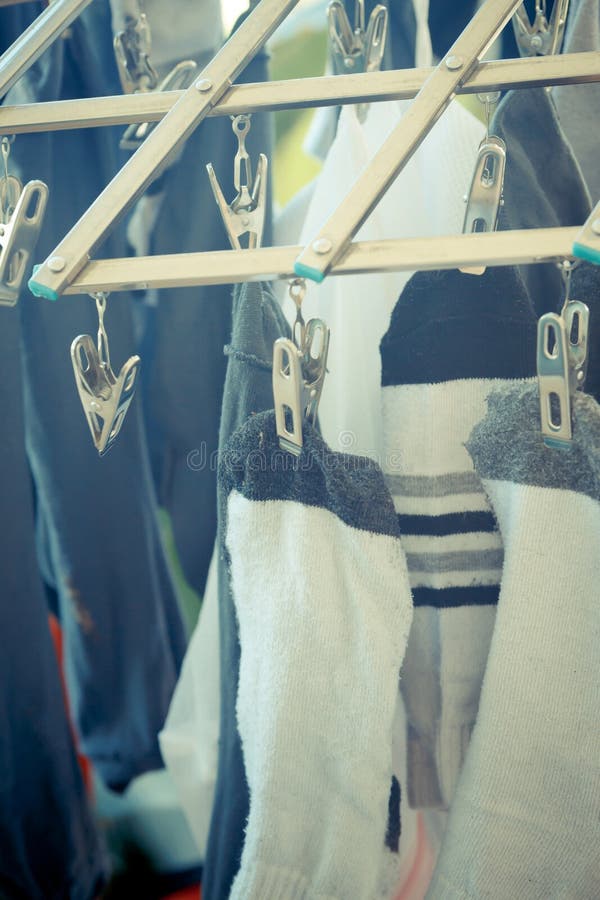 Drying Socks on Washing Line Stock Photo Image of clothesline, hanging 73184504