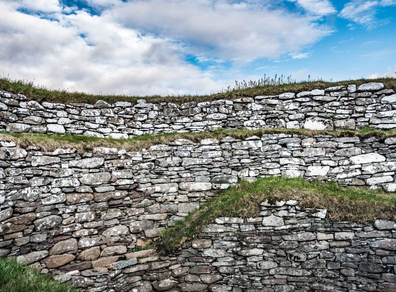 Drystone Wall at Clickimin Broch