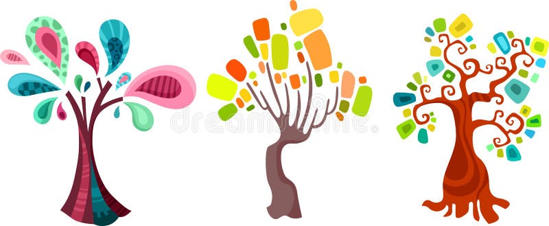 Drzewny set ilustracja wektor Drzewny set ilustracja wektor