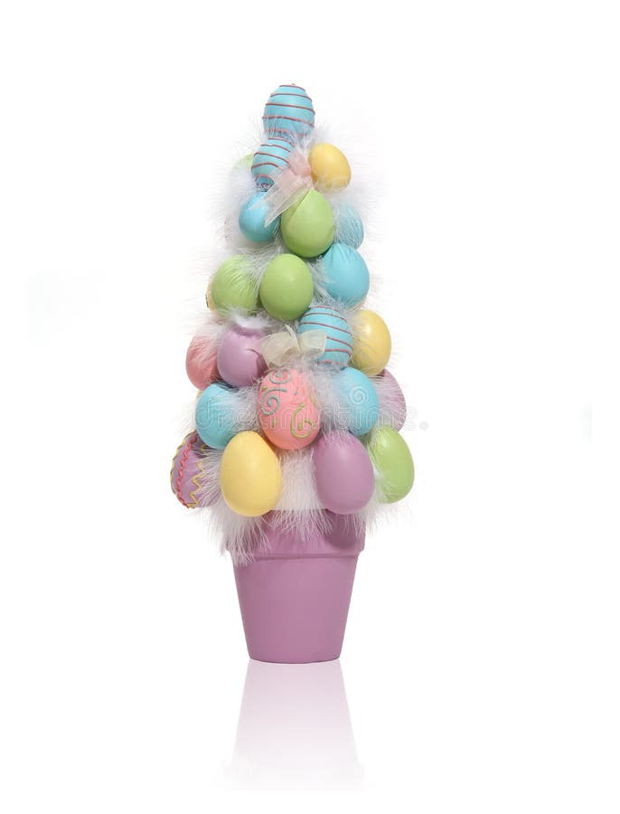 Easter egg tree over white. Easter egg tree over white