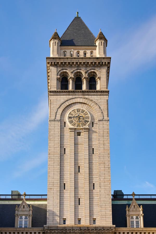 Old Post Office and Clock Tower in Washington, D.C., USA. Stock Photo