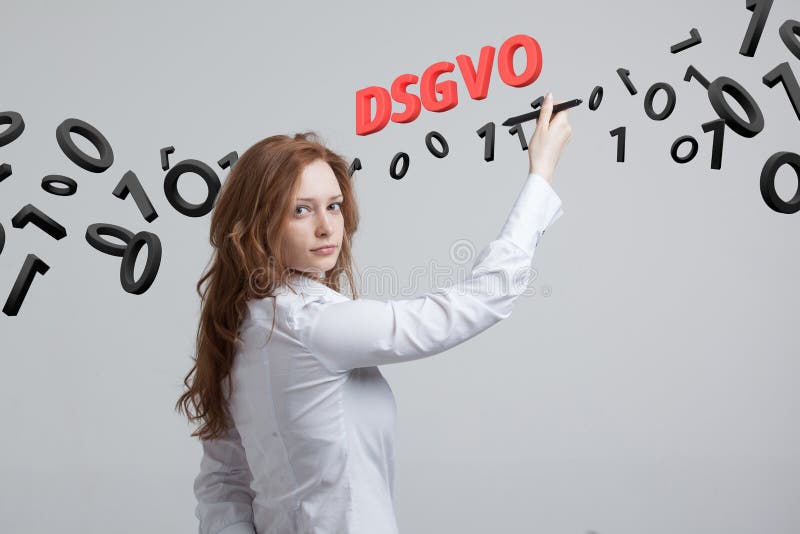 DSGVO, немецкая версия GDPR, изображение концепции Общая регулировка защиты данных, защита личных данных Молодые стоковая фотография DSGVO, немецкая версия GDPR, изображение концепции Общая регулировка защиты данных, защита личных данных Молодые стоковая фотография