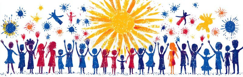 An image that celebrates Commonwealth Day in a vibrant and colorful way The image should feature a diverse group of peop royalty free illustration