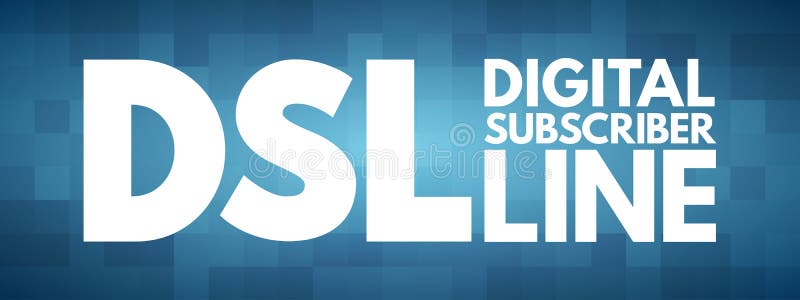 DSL - Digital Subscriber Line acronym royalty free illustration