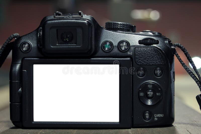DSLR on Blurry Background with Lights Stock Image Image of black, lens 131187615