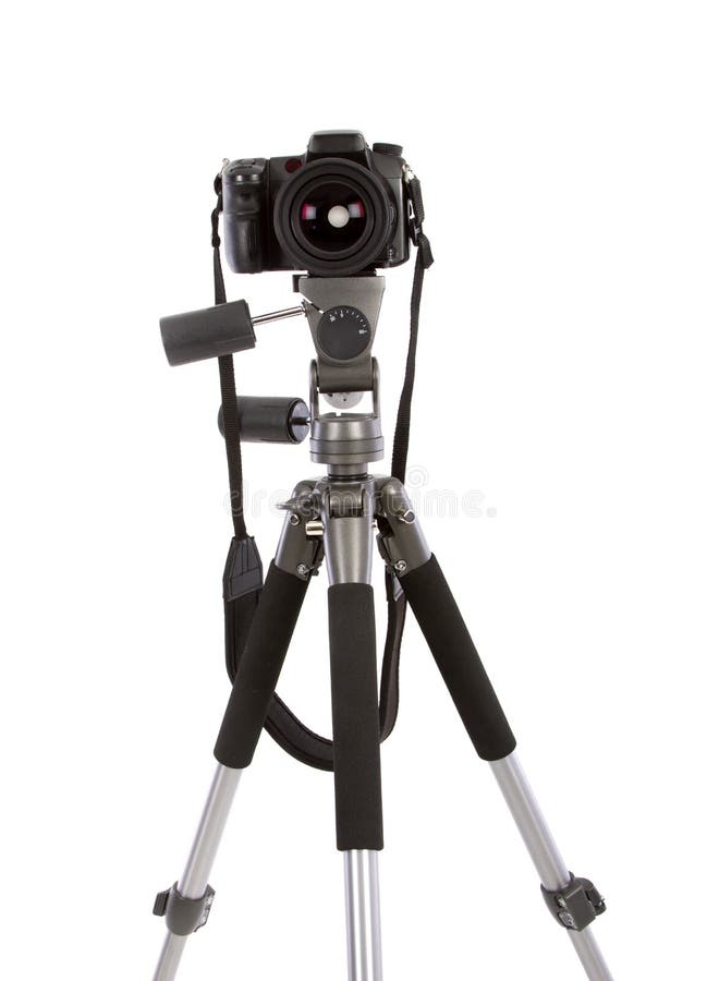 Dslr Camera on Glass Background Stock Photo Image of equipment, body