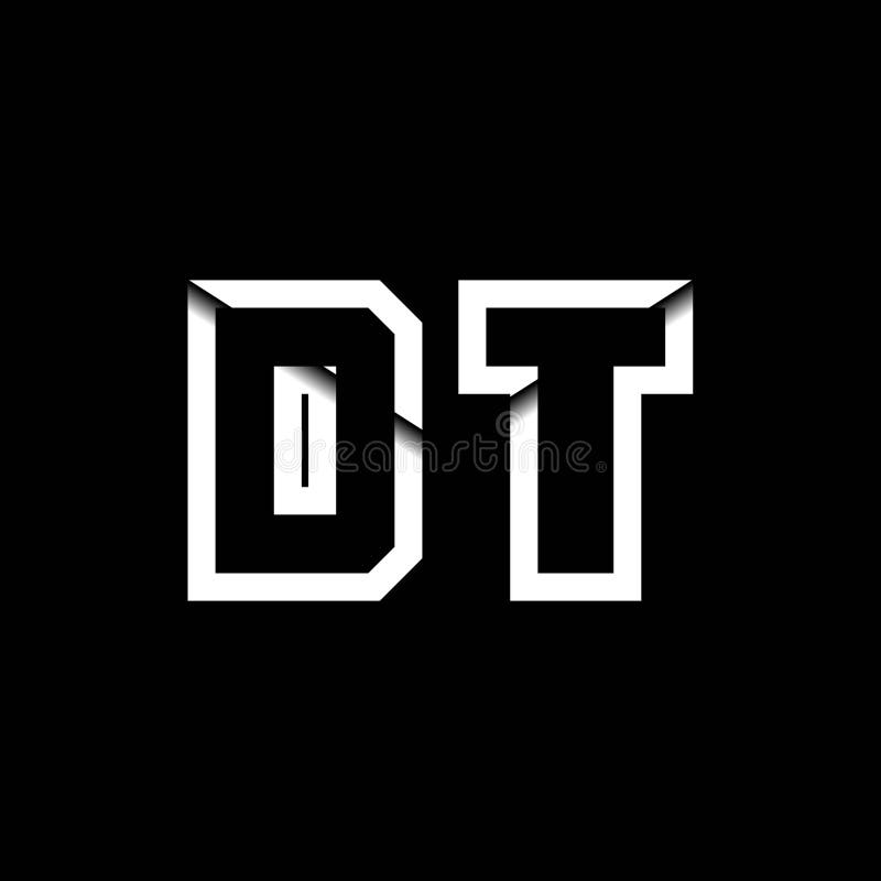 DT Monogram Envelope Shape Style royalty free illustration