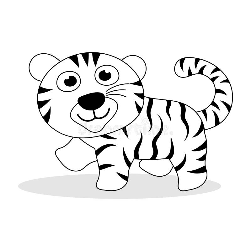 tiger clipart black