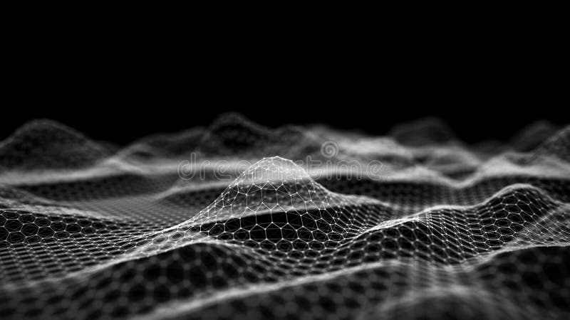 Du?y dane unaocznienie 3d Technologii fala Analityki przedstawicielstwo cyfrowy t?o ?wiadczenia 3 d ilustracja wektor Du?y dane unaocznienie 3d Technologii fala Analityki przedstawicielstwo cyfrowy t?o ?wiadczenia 3 d ilustracja wektor