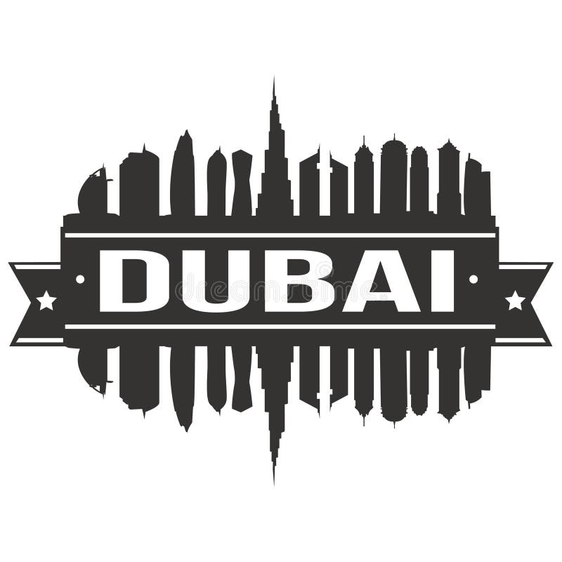 Dubai Silhouette Design City Vector Art Stock Vector - Illustration of ...
