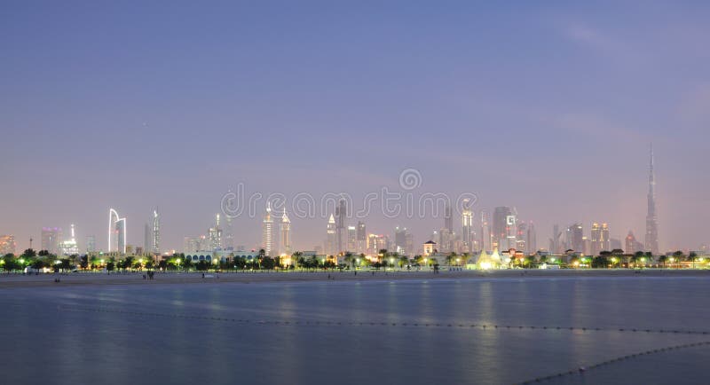 Dubai City Skyline at dusk