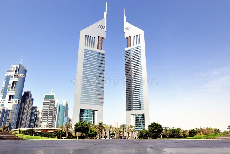 Dubai. Twin towers Emirates Towers. Dubai. Twin towers Emirates Towers