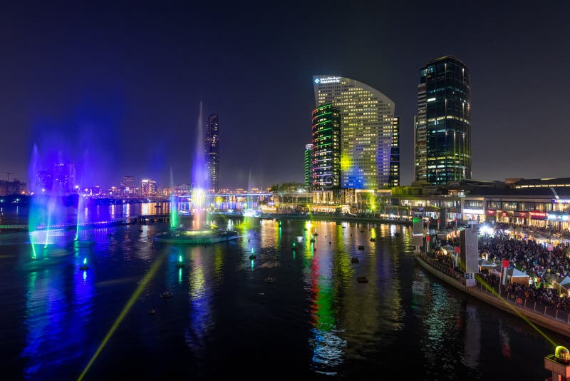 Dubai Festival City editorial stock image. Image of celebration 236392394