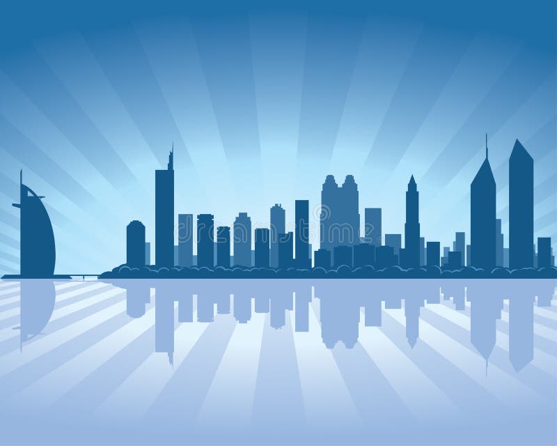 dubai linia horyzontu ilustracja wektor dubai linia horyzontu ilustracja wektor