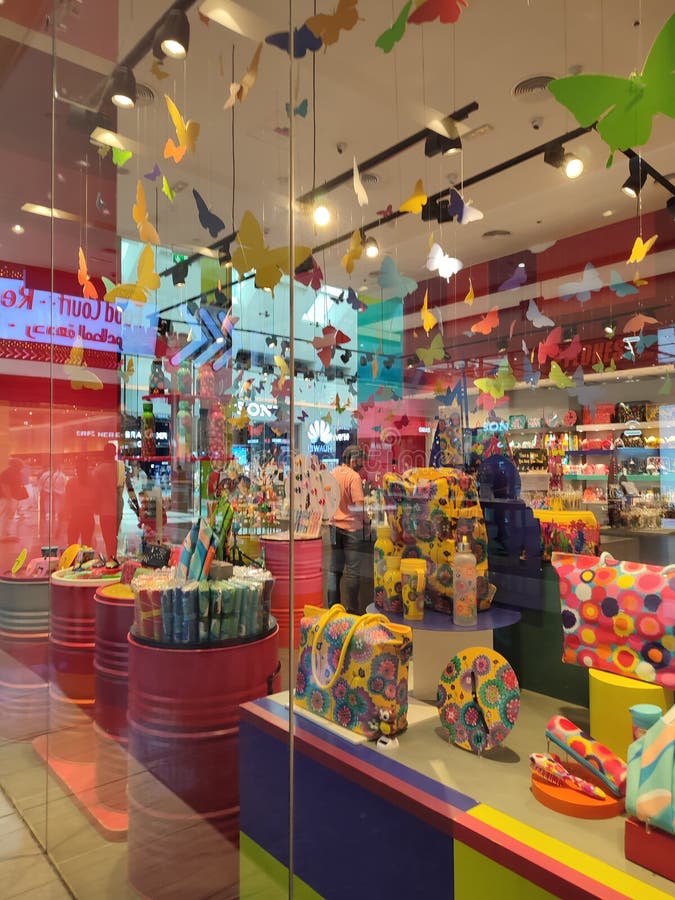 Dubai Mall Corridor from Metro Station Dubai UAE Editorial Photography