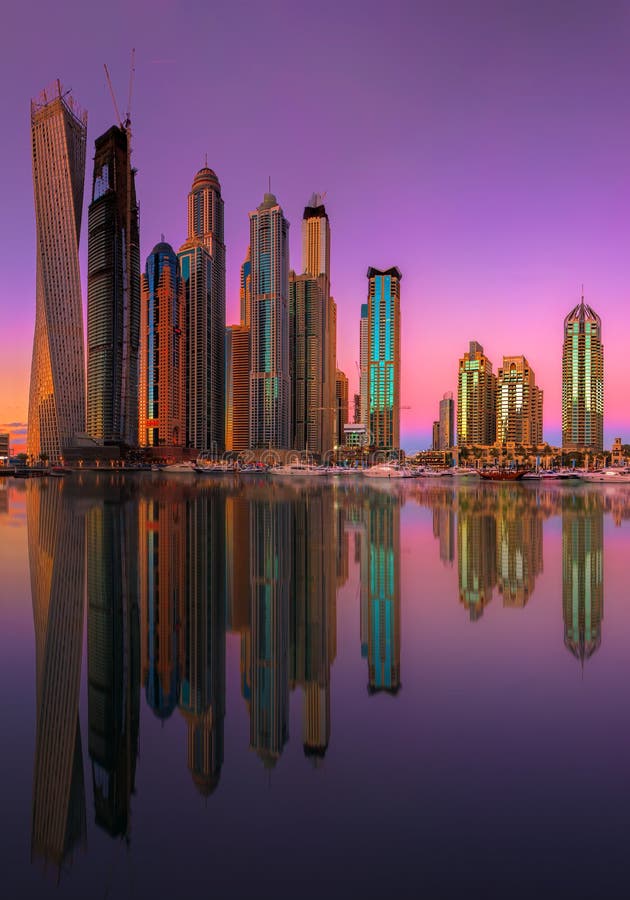 Dubai Marina stock image. Image of dubai, business, background - 50547703
