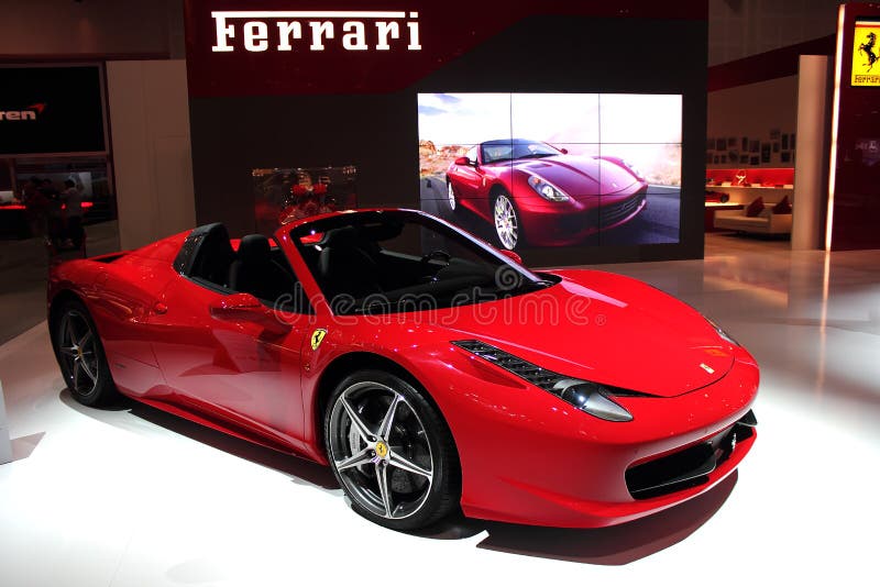Dubai Motor Show NOVEMBER-14-2011 Ferrari display