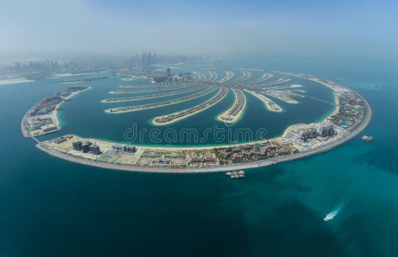 Dubai Palm Artificial Island from Hydroplane Stock Photo Image of build, beach 118226530