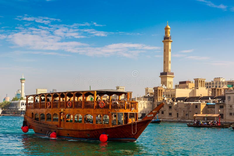 Dhow wooden ship in Dubai