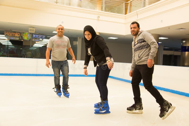 Skiing in Dubai royalty free stock image Skiing in Dubai royalty free stock image