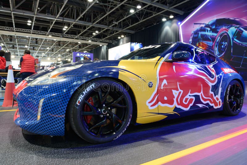 The Red Bull Nissan Z370 Sportscar is on Dubai Motor Show 201 Editorial ...