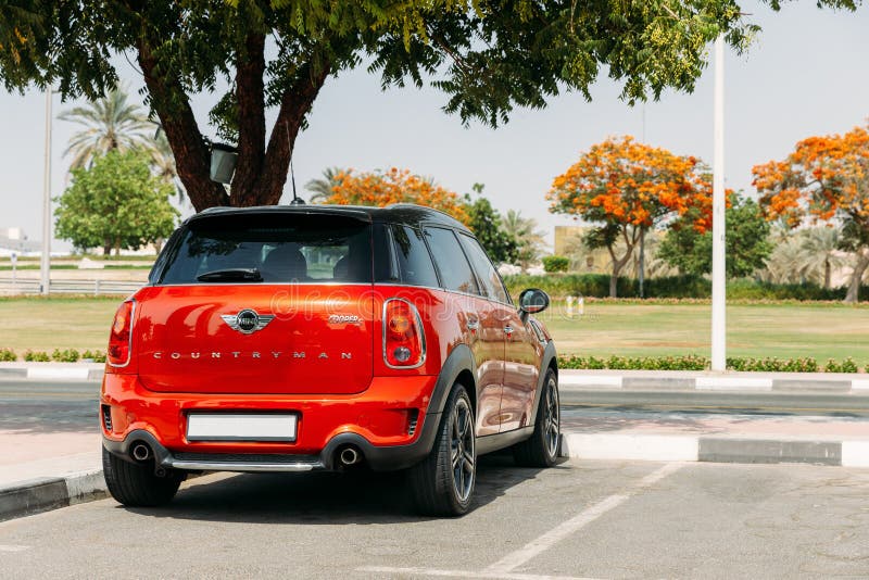 Dubai, UAE, United Arab Emirates - May 25, 2021: Red Color Car Mini ...